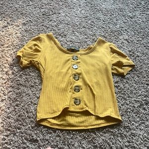 Mustard yellow crop top size M